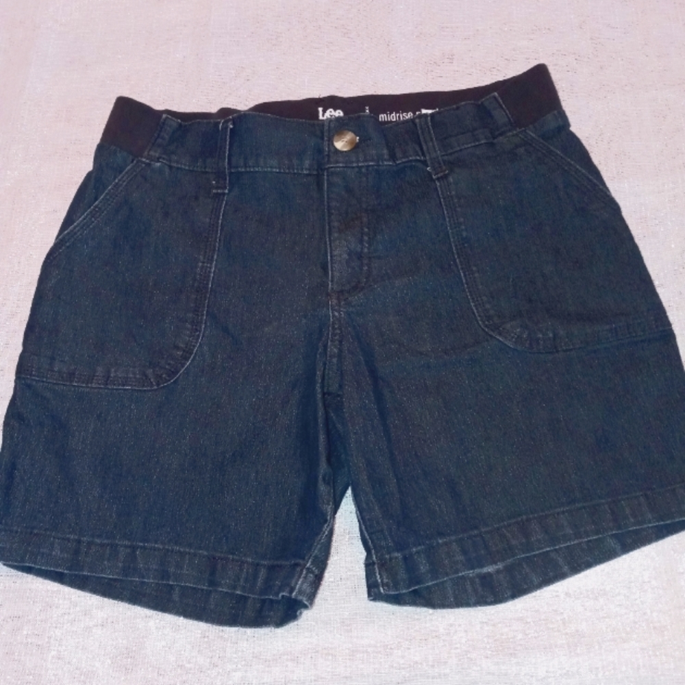 Denim shorts (dark wash), size 8M